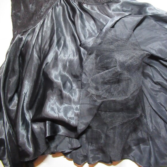 Lorrie Kabala Vintage 1980s Black Lace Bead & Sequin Encrusted Mermaid Gown 10 - Picture 14 of 17